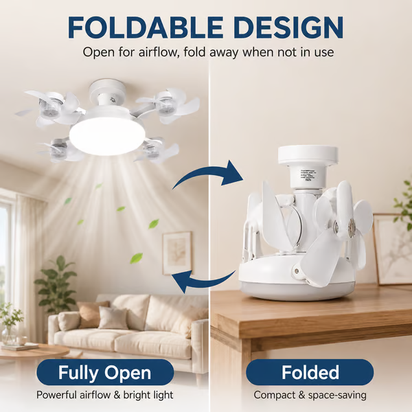 💡🌀 2-in-1 Energy-Saving Fan Light｜Cool Air + Soft Light in One